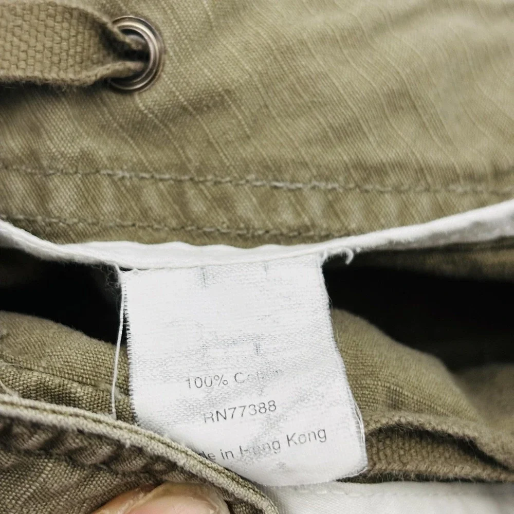 VTG Y2K J Crew Low Fit Shorts Womens 6 Olive Green Cotton Casual Utility Pockets